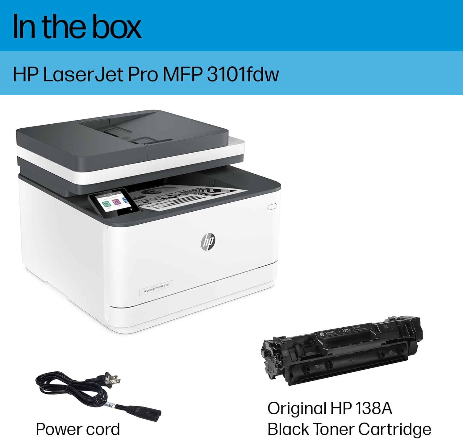 HP LaserJet Pro MFP 3101fdw Wireless Black & White All-in-One Laser Printer, Scanner, Copier, Fax, Best-for-Office (3G628F)7 HP LaserJet Pro MFP 3101fdw Wireless Black & White All-in-One Laser Printer, Scanner, Copier, Fax, Best-for-Office (3G628F)