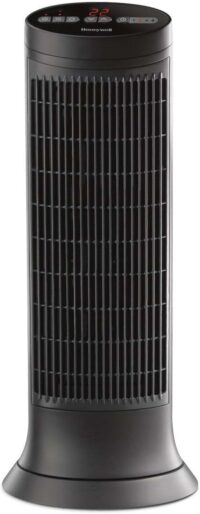 Honeywell Digital Ceramic Tower Heater, 1500 Watt, Black – Oscillating Ceramic Heater – Space Heater with Two Heat Settings