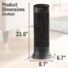Honeywell Digital Ceramic Tower Heater, 1500 Watt, Black – Oscillating Ceramic Heater – Space Heater with Two Heat Settings