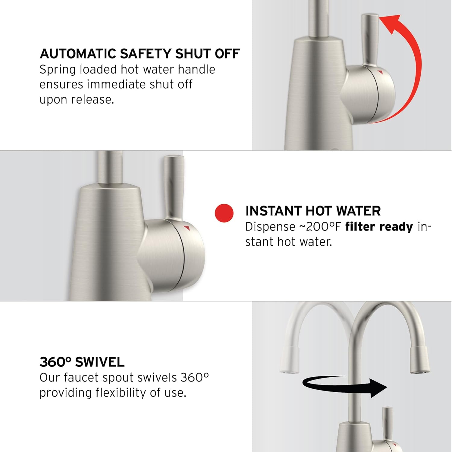 InSinkErator HOT250 Instant Hot Water Dispenser System, Single-Handle Faucet in Satin Nickel with 2 3-Gallon Stainless Steel Tank, H250SN-SS6 InSinkErator HOT250 Instant Hot Water Dispenser System, Single-Handle Faucet in Satin Nickel with 2/3-Gallon Stainless Steel Tank, H250SN-SS