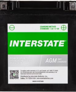 Interstate Batteries YIX30L-BS 12V 30Ah Powersports Battery 400CCA High-Performance AGM Rechargeable Replacement for Harley, Polaris, BMW Motorcycles, ATVs, UTVs, Snowmobiles (CITX30L-BS)