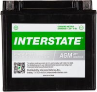Interstate Batteries YTX14-BS 12V 12Ah Powersports Battery 200CCA AGM Rechargeable Replacement for Motorcycles, ATVs, UTVs, Scooters, Snowmobiles (CITX14-BS)
