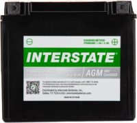 Interstate Batteries YTX20HL-BS 12V 18Ah Powersports Battery 270CCA High-Performance AGM Rechargeable Replacement for Motorcycles, ATVs, UTVs, Jet Skis, Snowmobiles (CITX20L-BS-PW)