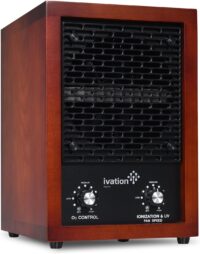 Ivation 5-in-1 HEPA Air Purifier & Ozone Generator, Ionizer & Deodorizer for Up to 3,700 Sq Ft – Included HEPA, Carbon and Photocatalytic Filters, with UV Light and Negative Ion Generator