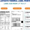 JADENS Bluetooth Thermal Shipping Label Printer - High Speed 4x6 Wireless Label Maker Machine, Support PC, Phone, USB for MAC, Compatible with Ebay, Amazon, Shopify, Etsy, USPS Barcode, Mailing