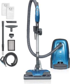 Kenmore BC3005 Pet Friendly Lightweight Bagged Canister Vacuum Cleaner with Extended Telescoping Wand, HEPA, 2 Motors, Retractable Cord, and 4 Cleaning Tools, Blue