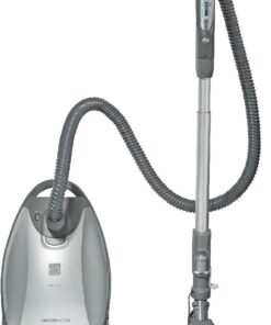 Kenmore Elite 21814 Pet Friendly CrossOver Lightweight Bagged HEPA Canister Vacuum with Pet PowerMate, Extended Telescoping Wand, Retractable Cord, 2 Floor Nozzles, and 4 Cleaning Tools-Silver/Gray