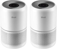 LEVOIT Air Purifier for Home Allergies Pets in Bedroom, Covers Up to 1073 ft² by 56W High Torque Motor, AHAM VERIFIDE, 3-in-1 Filter, HEPA Sleep Mode, Remove Dust Smoke Odor, Core300-P, White, 2 Pack