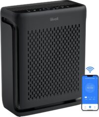 LEVOIT Air Purifier for Home Large Room Up to 1073Ft² with Air Quality Monitor, AHAM VERIFIDE, Smart WiFi, Washable Pre-Filter, HEPA Sleep Mode for Pets, Allergies, Dust, Pollen, Vital 100S-P, Black