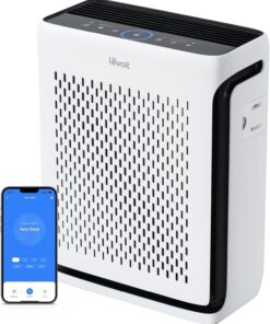 LEVOIT Air Purifier for Home Large Room Up to 1073Ft² with Air Quality Monitor, AHAM VERIFIDE, Smart WiFi, Washable Pre-Filter, HEPA Sleep Mode for Pets, Allergies, Dust, Pollen, Vital 100S-P, White