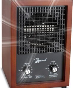 Mammoth Ion and Ozone Generator 3000 mg/hour, Adjustable up to 3,500 SqFt Ionizer & Deodorizer Ozone Odor Eliminator- Ozone Machine Wooden Design Ideal for Dust, Pollen, Pets & Smoke Smell