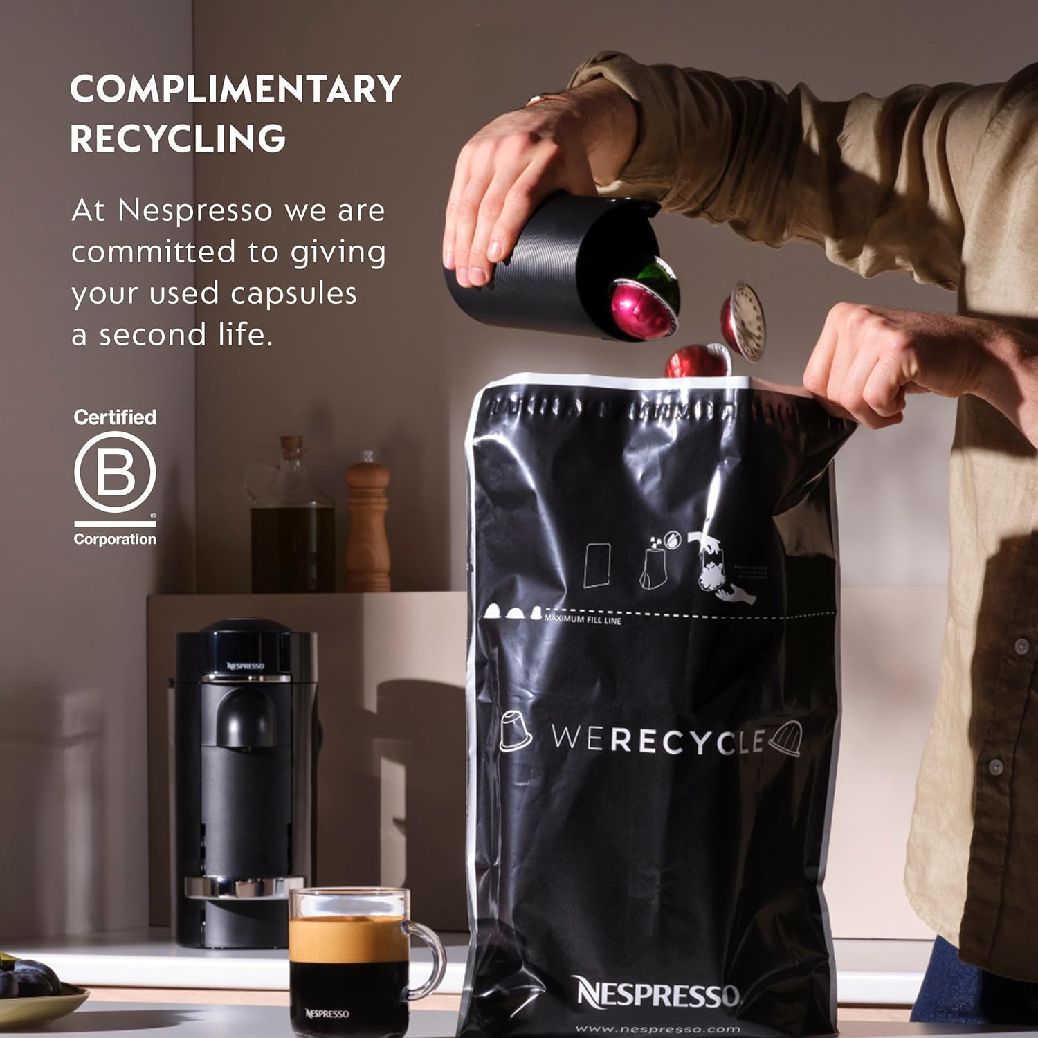 Nespresso Festive Vertuo Pop+ Deluxe Coffee and Espresso Maker by Breville with Milk Frother, Matte Black Gold 8 Nespresso Festive Vertuo Pop+ Deluxe Coffee and Espresso Maker by Breville with Milk Frother, Matte Black Gold
