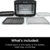Ninja DT202BK Foodi 8-in-1 XL Pro Air Fry Oven, Large Countertop Convection and Digital Toaster Oven, 1800 Watts, Black, 12 in.