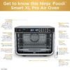 Ninja DT251 Foodi 10-in-1 Smart XL Air Fry Oven, Bake, Broil, Toast, Roast, Digital Toaster, Thermometer, Silver