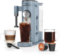 Ninja PB055ABL Pod & Grounds Specialty XL Single-Serve Coffee Maker, K-Cup Pod Compatible, Denim Blue
