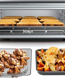 Ninja SP101 Digital Air Fry Countertop Oven, 8-in-1 Functionality, 1800W, Flip-Up Design, XL Capacity, Silver