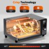 Nuwave Bravo Pro Convection Air Fryer Toaster Oven Combo, 2025 New and Improved, 10-in-1, 50°-450°F Temp Controls, Quick & Even Crisp Technology, 21Qt Capacity, Black, PFAS Free