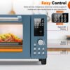 Nuwave Bravo Pro Convection Air Fryer Toaster Oven Combo, 2025 New and Improved, 10-in-1, 50°-450°F Temp Controls, Quick & Even Crisp Technology, 21Qt Capacity, Cozy Blue, PFAS Free