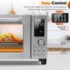 Nuwave Bravo Pro Convection Air Fryer Toaster Oven Combo, 2025 New and Improved, 10-in-1, 50°-450°F Temp Controls, Quick & Even Crisp Technology, 21Qt Capacity, Stainless Steel, PFAS Free