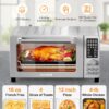 Nuwave Bravo Pro Smart 21QT Toaster Oven Air Fryer Combo, Convection Oven Countertop, 10 functions all in 1, with even & quick crisp technology, 50-450°F, 1800W, Stainless Steel