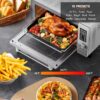 Nuwave Bravo Pro Smart 21QT Toaster Oven Air Fryer Combo, Convection Oven Countertop, 10 functions all in 1, with even & quick crisp technology, 50-450°F, 1800W, Stainless Steel