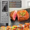 Nuwave Bravo Pro Smart 21QT Toaster Oven Air Fryer Combo, Convection Oven Countertop, 10 functions all in 1, with even & quick crisp technology, 50-450°F, 1800W, Stainless Steel