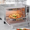 Nuwave Bravo Pro Smart 21QT Toaster Oven Air Fryer Combo, Convection Oven Countertop, 10 functions all in 1, with even & quick crisp technology, 50-450°F, 1800W, Stainless Steel