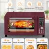 Nuwave Bravo Pro Smart Air Fryer Toaster Oven Combo, 12-in-1 Functions with Quicker & Even Crisp Technology, 1800W, 50-450°F, PFAS-Free, 21QT, Cinnamon
