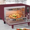 Nuwave Bravo Pro Smart Air Fryer Toaster Oven Combo, 12-in-1 Functions with Quicker & Even Crisp Technology, 1800W, 50-450°F, PFAS-Free, 21QT, Cinnamon