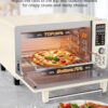 Nuwave Bravo Pro Smart Air Fryer Toaster Oven Combo, Airfryer Convection Oven Countertop, 10-in-1 Functions with Quicker & Even Crisp Technology, 1800W, 50-450°F, PFAS-Free, 21QT, Vanilla Cream