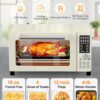 Nuwave Bravo Pro Smart Air Fryer Toaster Oven Combo, Airfryer Convection Oven Countertop, 10-in-1 Functions with Quicker & Even Crisp Technology, 1800W, 50-450°F, PFAS-Free, 21QT, Vanilla Cream