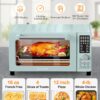 Nuwave Bravo Pro Smart Air Fryer Toaster Oven Combo, Airfryer Convection Oven Countertop, 12-in-1 Functions with Quicker & Even Crisp Technology, 1800W, 50-450°F, PFAS-Free, 21QT, Mint