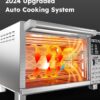 Nuwave Bravo Pro Smart Toaster Oven Countertop, True Air Fryer Combo w/Improved 100% Convection, 35% Crispier, 112 Presets, Customizable Pizza Zones, Integrated Probe, PFAS Free, 30QT, Stainless Steel