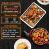 Nuwave Bravo Pro Smart Toaster Oven Countertop, True Air Fryer Combo w/Improved 100% Convection, 35% Crispier, 112 Presets, Customizable Pizza Zones, Integrated Probe, PFAS Free, 30QT, Stainless Steel