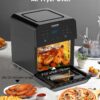 Nuwave Brio 15.5Qt Air Fryer Rotisserie Oven, X-Large Family Size, Powerful 1800W, 4 Rack Positions, 50°-425°F Temp Controls, 100 Presets & 50 Memory, Integrated Smart Thermometer, Linear T Technology