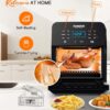 Nuwave Brio 15.5Qt Air Fryer Rotisserie Oven, X-Large Family Size, Powerful 1800W, 4 Rack Positions, 50°-425°F Temp Controls, 100 Presets & 50 Memory, Integrated Smart Thermometer, Linear T Technology