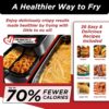 Nuwave Brio 6-Quart Digital Air Fryer Including Non-Stick Baking Pan and Stainless-Steel Cooking Rack (6-Quart + Gourmet Kit), Black