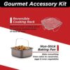 Nuwave Brio 6-Quart Digital Air Fryer Including Non-Stick Baking Pan and Stainless-Steel Cooking Rack (6-Quart + Gourmet Kit), Black