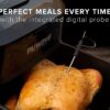 Nuwave Brio 6-Quart Healthy Digital Smart Air Fryer with Probe One-Touch Digital Controls, Advanced Cooking Functions, Removable Divider Insert & Grill Pan (NEW ACCESSORY),Black