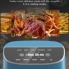Nuwave Brio Plus 8 Qt Air Fryer, PFAS Free, New & Improved, Digital Touch Screen, Cool White Display, 50°F~400°F in Precise 5°, 5 Cook Functions, 100 Presets & 50 Memory, 3 Wattages 700, 1500, 1800, Cozy Blue