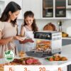 Nuwave Combi Steam Oven, Non-Toxic Stainless Steel Multi-Cooker with Air Fry, Steam, Sous Vide, Toast & More, 50-450°F Precision, 120 Presets, Moisture Control, Programmable, Easy to Clean