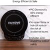 Nuwave Diamond Induction Cooktop, New & Improved Electric Burner with Probe, 91 Temps 50°F to 500°F, 6.5” Heating Coil, Shatter-Proof Ceramic Glass, 3 Wattage Settings, Ideal for Dorms, RVs & Apts
