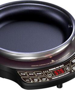 Nuwave Gold Precision Induction Cooktop, Portable, Powerful with Large 8” Heating Coil,100°F to 575°F, 3 Wattage Settings, 12” Heat-Resistant Cooking Surface, Premium10.5” Non-Stick Fry Pan Included
