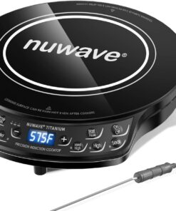 Nuwave Induction Cooktop, Improved Hot Plate with Digital Probe , 106 Temps 100°F-575°F, 3 Watt Settings, Portable Induction Burners for Cooking