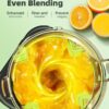 Nuwave Infinity Commercial Blender, Heavy-Duty Smoothie Blender w/ 2.5HP Copper Motor & Laser-Cut Blades, Last 100 Years, Quick Ice Crushing, 64oz Tritan Jar, NSF Certified, 10 Speeds, Self-Cleaning
