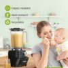 Nuwave Infinity Commercial Blender, Heavy-Duty Smoothie Blender w/ 2.5HP Copper Motor & Laser-Cut Blades, Last 100 Years, Quick Ice Crushing, 64oz Tritan Jar, NSF Certified, 10 Speeds, Self-Cleaning