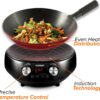 Nuwave Mosaic Induction Wok, Precise Temp Controls from 100°F to 575°F in 5°F, Wok Hei, Infuse Complex Charred Aroma & Flavor, 3 Watts 600,900 & 1500, Authentic 14-inch Carbon Steel Wok Included,Black Nuwave Mosaic Induction Wok, Precise Temp Controls from 100°F to 575°F in 5°F, Wok Hei, Infuse Complex Charred Aroma & Flavor, 3 Watts 600,900 & 1500, Authentic 14-inch Carbon Steel Wok Included,Black