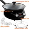 Nuwave Mosaic Induction Wok, Precise Temp Controls from 100°F to 575°F in 5°F, Wok Hei, Infuse Complex Charred Aroma & Flavor, 3 Watts 600,900 & 1500, Authentic 14-inch Carbon Steel Wok Included,Black Nuwave Mosaic Induction Wok, Precise Temp Controls from 100°F to 575°F in 5°F, Wok Hei, Infuse Complex Charred Aroma & Flavor, 3 Watts 600,900 & 1500, Authentic 14-inch Carbon Steel Wok Included,Black