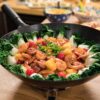 Nuwave Mosaic Induction Wok, Temp Control 100°F-575°F in 5°F, Wok Hei, Infuse Charred Aroma & Flavor, 14-inch Carbon Steel Wok, 8pc Bamboo Accessories