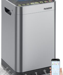 Nuwave OxyPure Zero Plus Air Purifier, Save on Filter Replacements, Covers up to 3210ft² Large Room with Powerful Motor, Captures 99.99% of Particles, Dust, Smells, Sleep Mode for Bedroom